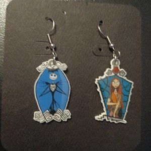 JACK & SALLY NIGHTMARE BEFORE XMAS RESIN EARRINGS